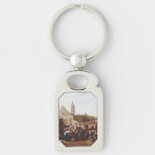 Porte-clés La Piazza del Popolo à Rome par Johannes Lingelba