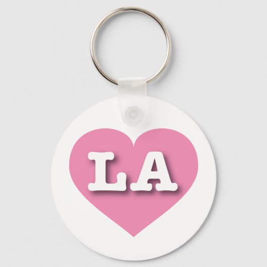 Porte-clés LA Pink Heart - J'aime LA (Recto)