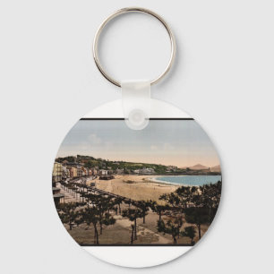 Porte-clés La plage, cru Photochrom de San Sebastian, Espagne