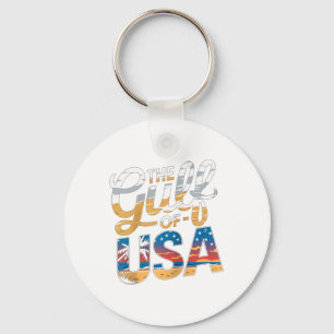 Porte-clés La Plage Du Golfe De L'Amérique D'Amérique Design