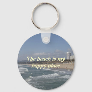 Porte-clés La plage est mon endroit heureux