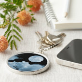 PORTE-CLÉS LA PLEINE LUNE OPACIFIE LE BLEU (Côté)