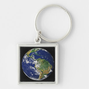 Porte-clés La pleine terre montrant l'Amérique du Sud 2