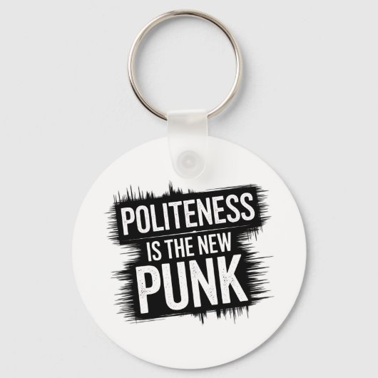 Porte-clés La Politesse Est Le Nouveau Punk (Recto)