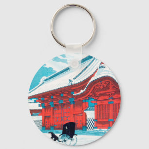 Porte-clés La porte rouge de Hongo en neige par Hiroaki Takah