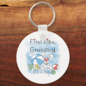 Porte-clés La première fois grand-mère bébé garçon (Recto)