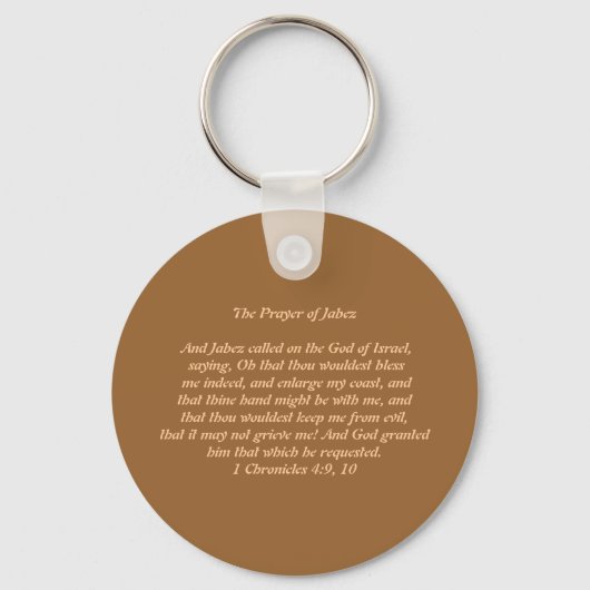 Porte-clés La prière de Jabez (Recto)