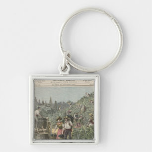 Porte-clés La récolte de vin