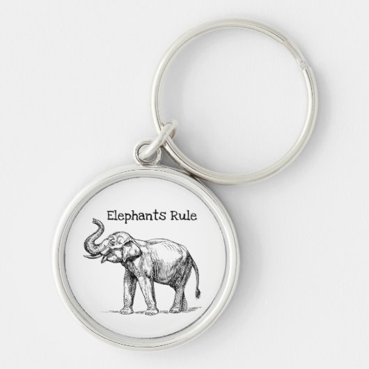 Porte-clés La règle des éléphants (Devant)