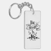 Porte-clés La Réponse N'Est Pas Une Citation Drôle (Devant gauche)