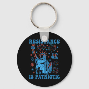 Porte-clés La Résistance Est Patriotique Statue De La Liberté