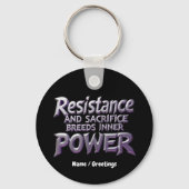 Porte-clés La Résistance et le Sacrifice Engendrent une Puiss (Recto)