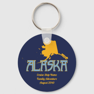 Porte-clés La Réunion de famille de l'Alaska de croisière d