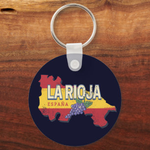 Porte-clés La Rioja Espagne Région Rétro Vins Vins Vintages