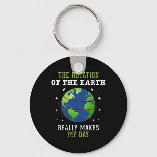 Porte-clés La Rotation De La Terre Fait De Mon Enseignant De (Recto)