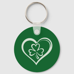 Porte-clés La Saint-Patrick drôle Shamrock cœur irlandais