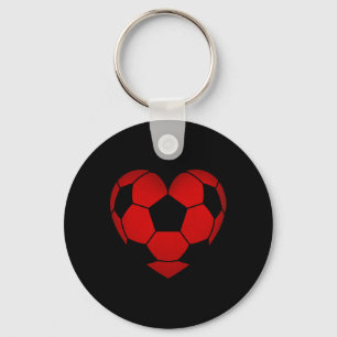 Porte-clés La Saint-Valentin cœur de football pour garçons fi