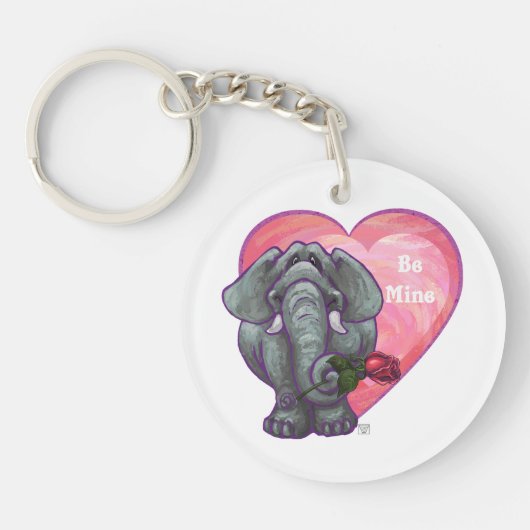 Porte-clés La Saint-Valentin des éléphants (Devant)
