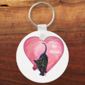 Porte-clés La Saint-Valentin du chat noir (Recto)
