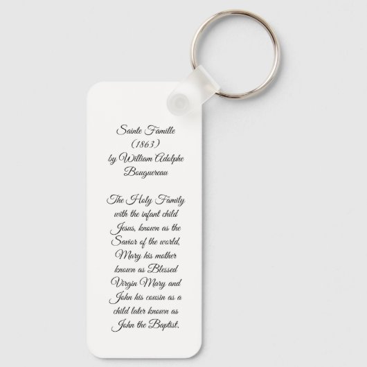 Porte-clés La Sainte Famille de Bouguereau (Verso)