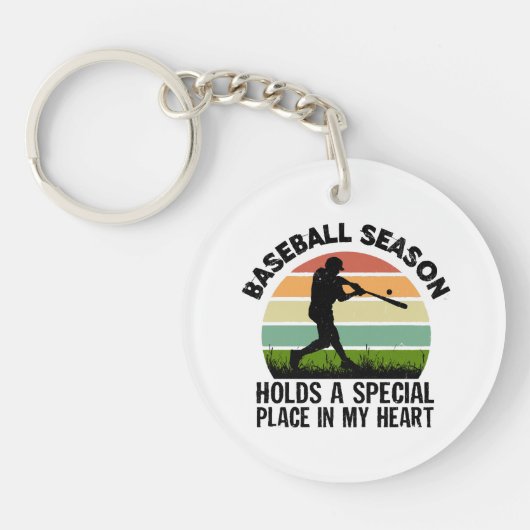 Porte-clés la saison de baseball occupe une place spéciale da (Devant)