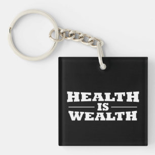 Porte-clés la santé est une richesse