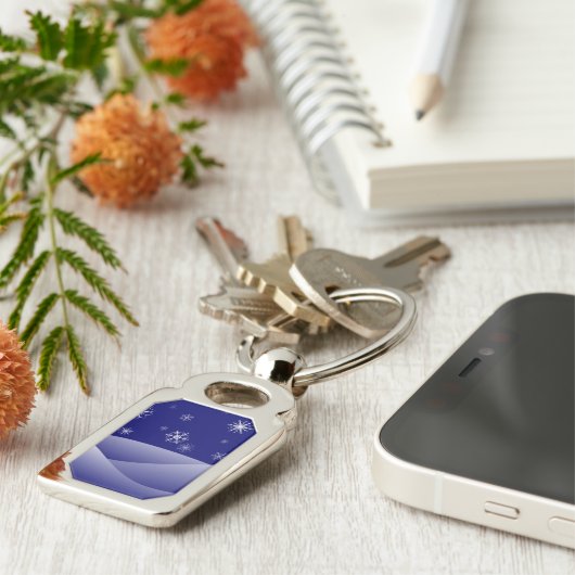 PORTE-CLÉS LA SCÈNE DE NEIGE D'HIVER (Côté )