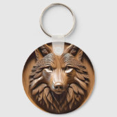 Porte-clés La sculpture sur bois de loup, (Verso)