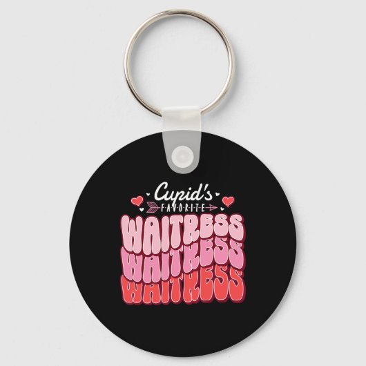 Porte-clés La serveuse préférée de Cupidon pour la Saint-Vale (Recto)