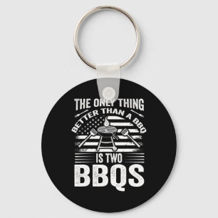 Porte-clés La Seule Chose Meilleure Qu'un Bbq Est Deux Bbqs G