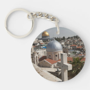 Porte-clés La silhouette de la vieille Jérusalem