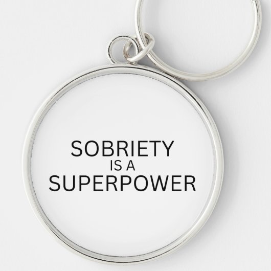 Porte-clés La Sobriété Est Un Superpouvoir Anneau De Clés Min (Devant)
