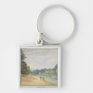 Porte-clés La Tamise avec l'église de Hampton, 1874