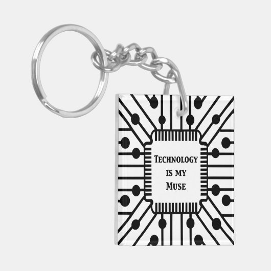 Porte-clés La technologie est ma muse (Devant gauche)