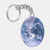 Porte-clés La Terre Du Marbre Bleu De L'Espace (Devant gauche)