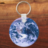 Porte-clés La Terre Du Marbre Bleu De L'Espace (Recto)