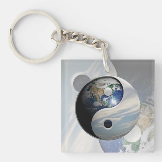 Porte-clés La terre et ciel Yin Yang (Devant)