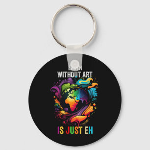 Porte-clés La Terre Sans Art Est Juste Eh Peindre Artiste Pun