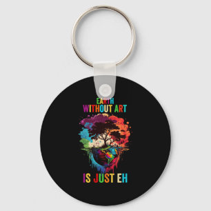 Porte-clés La Terre Sans Art Est Juste Eh Peindre Artiste Pun