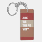 Porte-clés La Typographie De Texte Drôle À Rayures Rouges Est (Devant gauche)