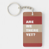 Porte-clés La Typographie De Texte Drôle À Rayures Rouges Est (Devant)