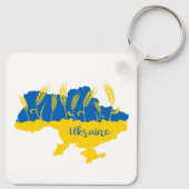 Porte-clés La typographie ukrainienne et l'oreille au blé sur (Dos)