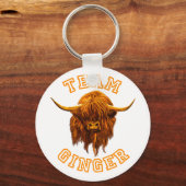Porte-clés La vache écossaise Highland célèbre le gingembre d (Recto)