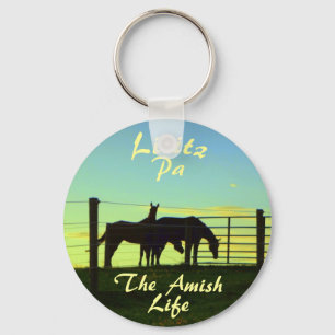 Porte-clés La vie amish, chevaux Ketchain de Lititz