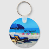 Porte-clés La vie commence à la retraite (Verso)