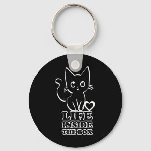 Porte-clés La Vie Dans La Boîte - Chat Kitty Noir