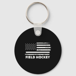 Porte-clés La vie de hockey sur gazon Drapeau américain Desig