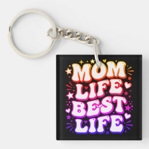 Porte-clés La vie de maman, la meilleure vie, rétro groovy co