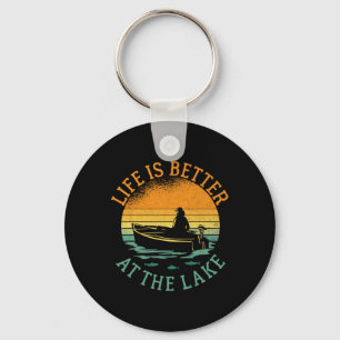 Porte-clés La vie du lac Bateau Pêcheurs Kayak Voile Capta