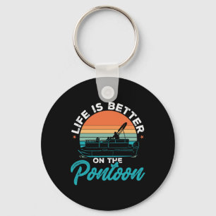 Porte-clés La vie en bateau ponton est meilleure sur le ponto
